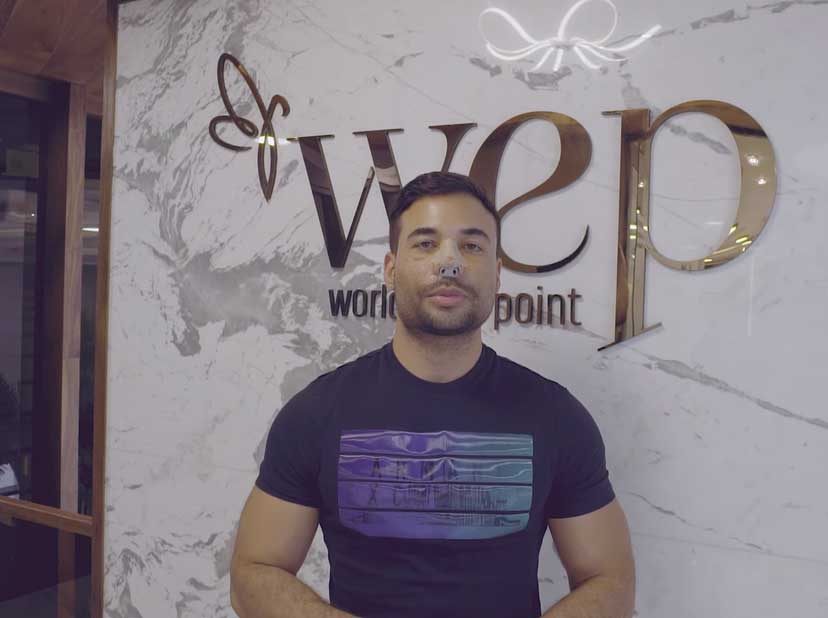 Ernesto's rhinoplasty operation has been successfully completed!